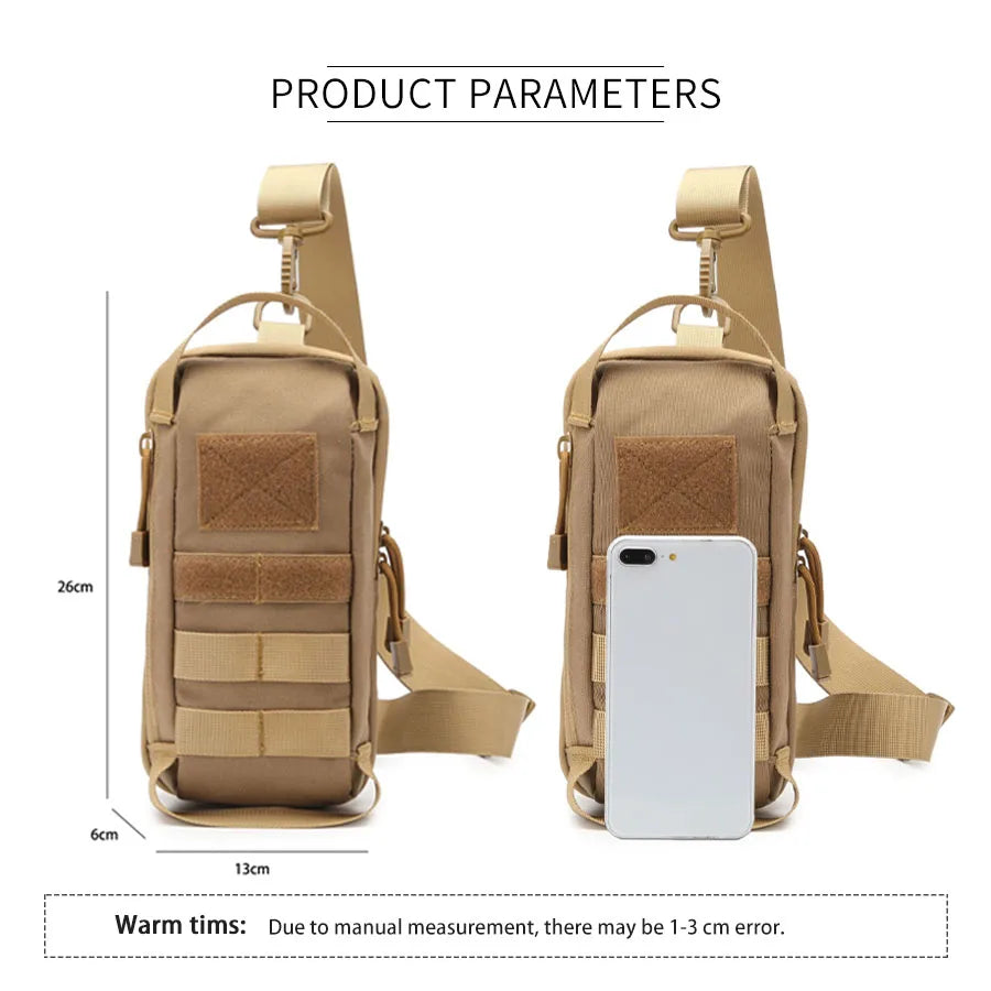 Sport Chest Bag for Men Waterproof Shoulder Sling Pack
