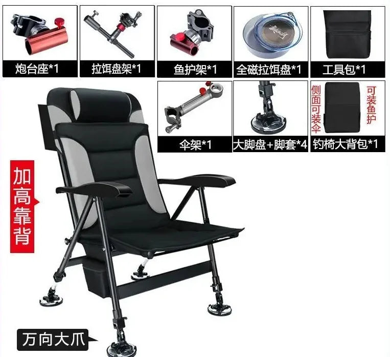 Outdoor Retractable Fishing Chair Portable Fishing
