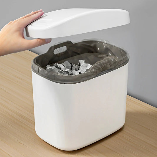 Desktop Trash Can Small Mini Garbage Can Plastic