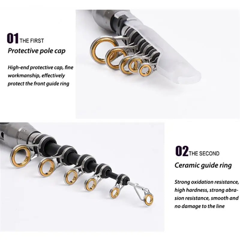Fishing Rod Combo 1.5-2.4M Telescopic Fishing Rod