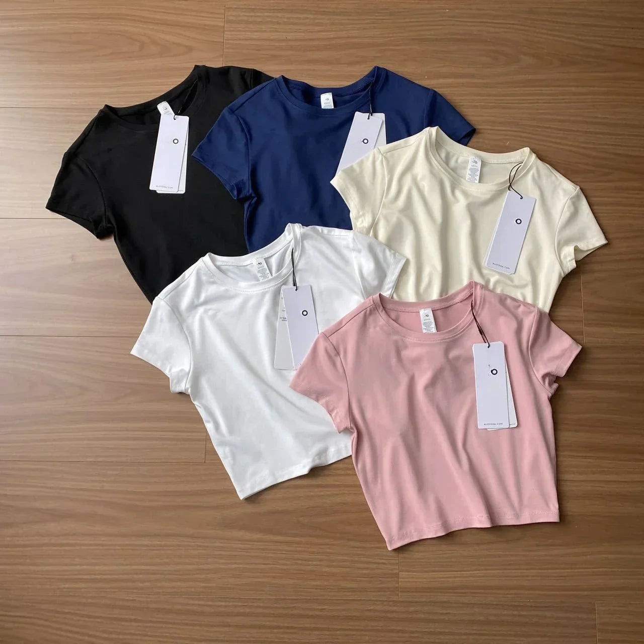 Women T-shirts 2025 Tops Solid Short Sleeve Loose O-neck