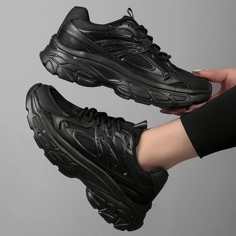 Women's low top sports shoes breathable white lace up walking sports