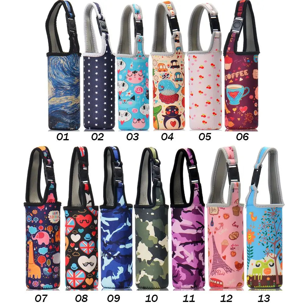 1Pcs Sport Water Bottle Cover Case with Shoulder