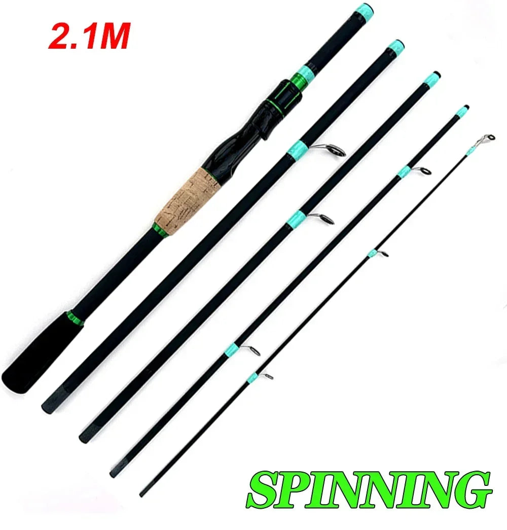 Casting Spinning Lure Fishing Rod Solid ML Tip 1.8/2.1m Ultralight