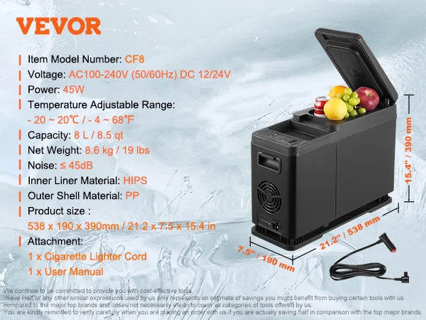 SucceBuy 8L to 75L Car Refrigerator