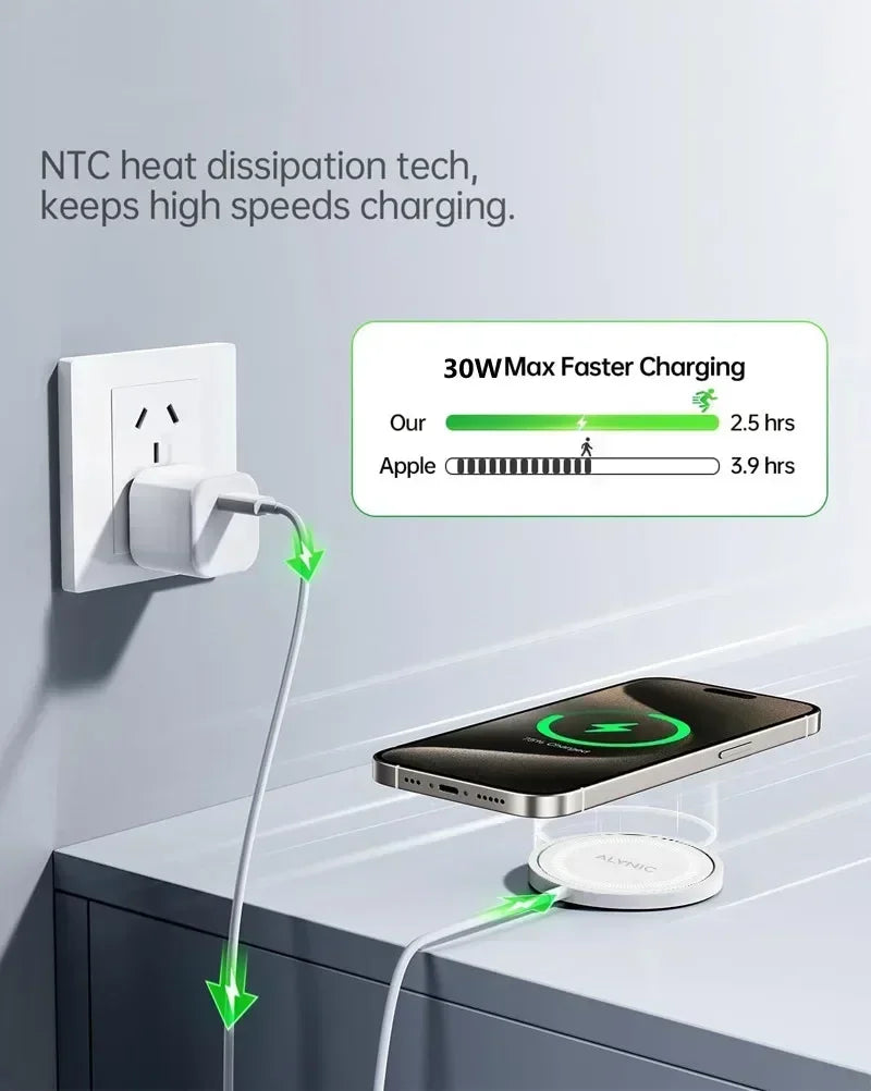 30W Magnetic Wireless Charger Pad Original Fast Charging