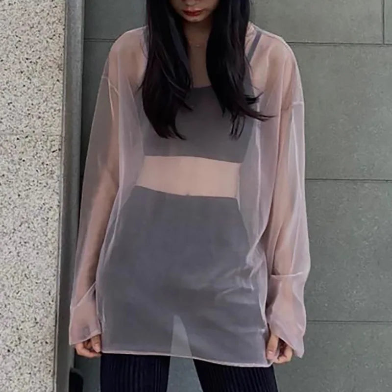 See Through T Shirts For Women Y2k Clothes Sexy Crop