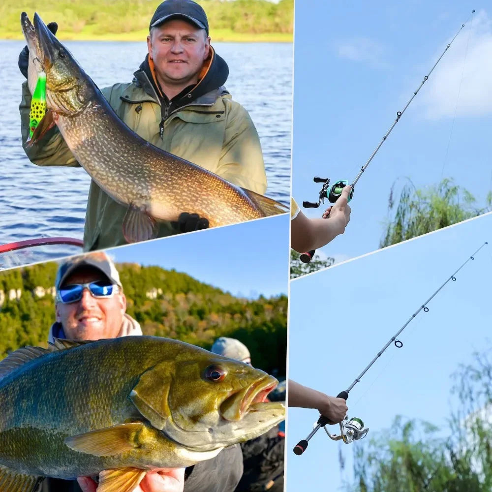 Sougayilang 5 Sections 2.1m Spinning Casting Fishing Rods