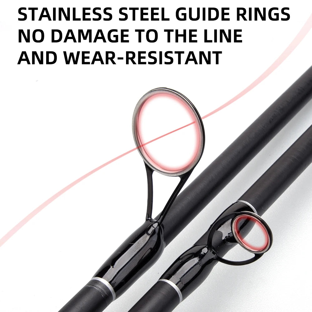 FISHINGFANS Casting Spinning Fishing Rod 1.8m 2.1m Medium