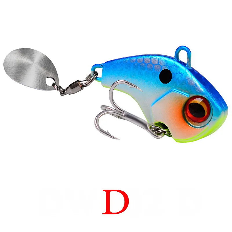 Fishing Lures Wobble Rotating Metal Vib Vibration