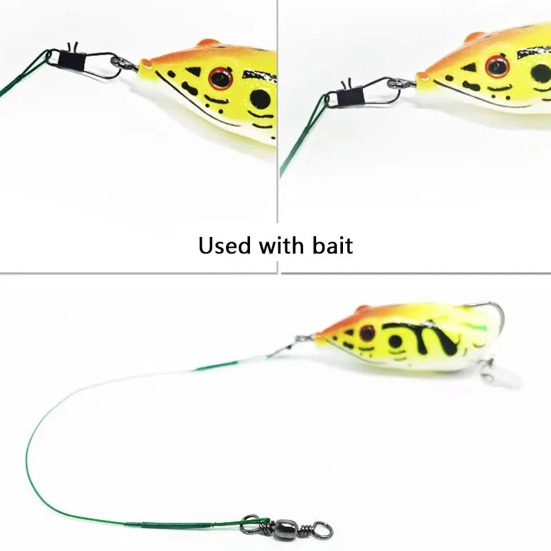 Anti Bite Steel Fishing Line Steel Wire Leader With Swivel