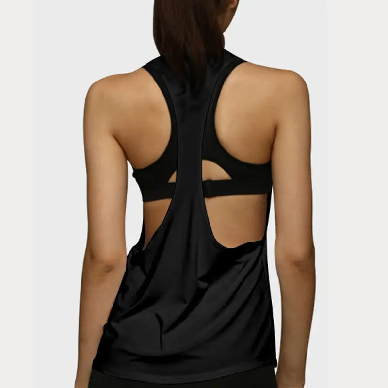Dames Sport Smock Fitness Sportvest T-vormig