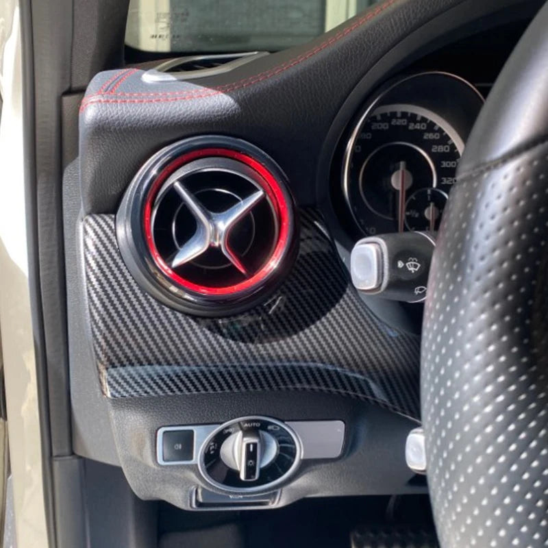 Car Carbon Fiber Dashboard Driver Side Decoraion Cover for Mercedes-Benz