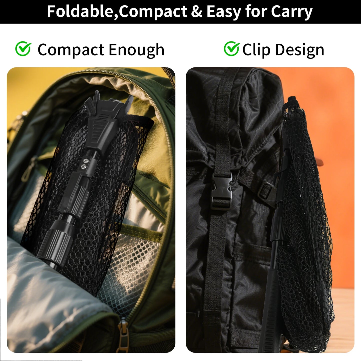 190cm 92cm 55cm Telescopic Landing Net Folding Fishing Pole