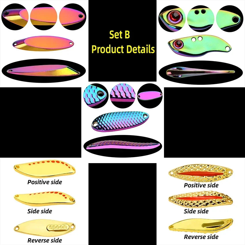 5pcs/lot Wobbler lures 3g/10g/15g Metal Vib Fishing