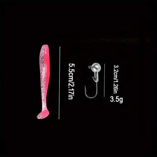 Set of 35 soft bait fishing lures