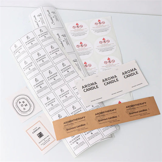 Self-adhesive Label Candle Packaging