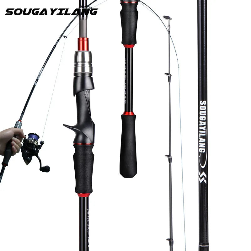 Sougayilang 5 Sections 2.1m Spinning Casting Fishing Rods