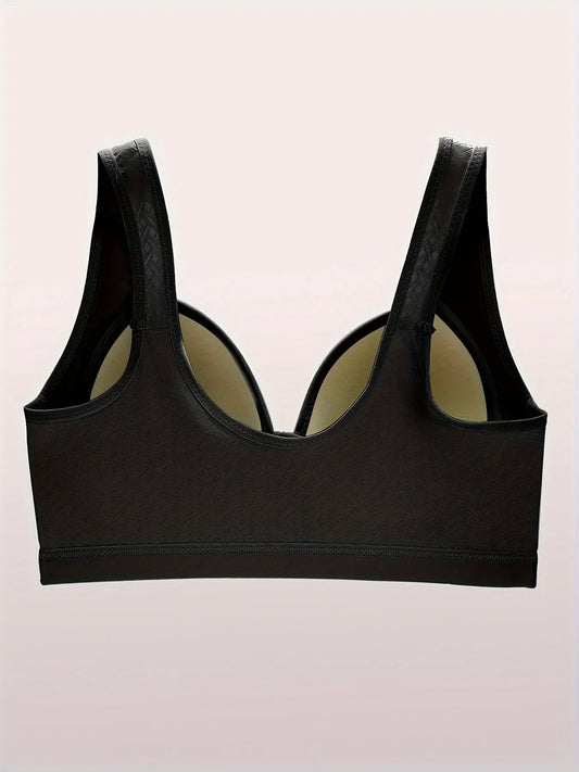 Comfortabele draadloze bh met dunne katoenen cups,