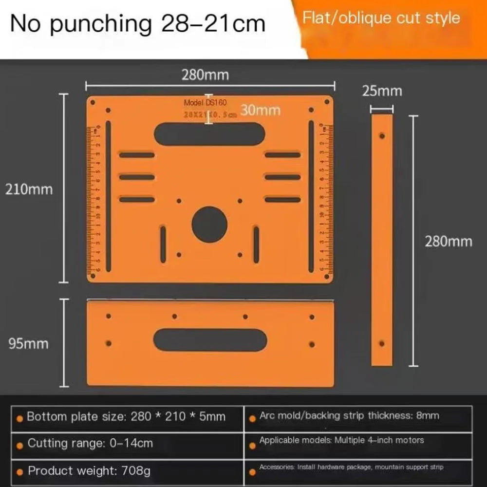 Woodworking Cutting Machine Base Plate Support Wooden Board