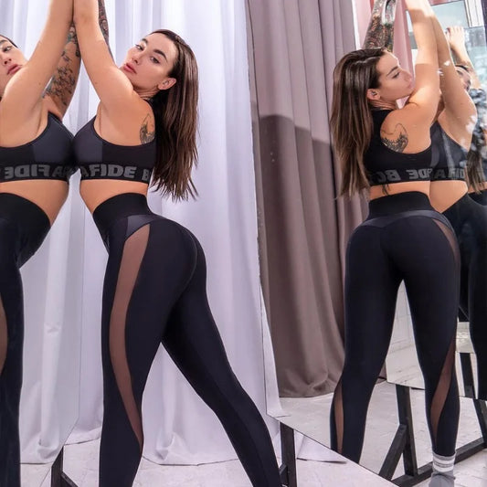 Yogaleggings Sport Dames Fitnesslegging