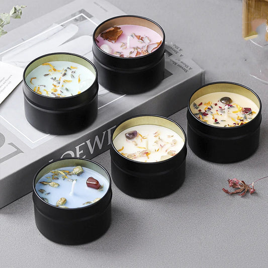 Crystal scented candles, high-end iron cans,