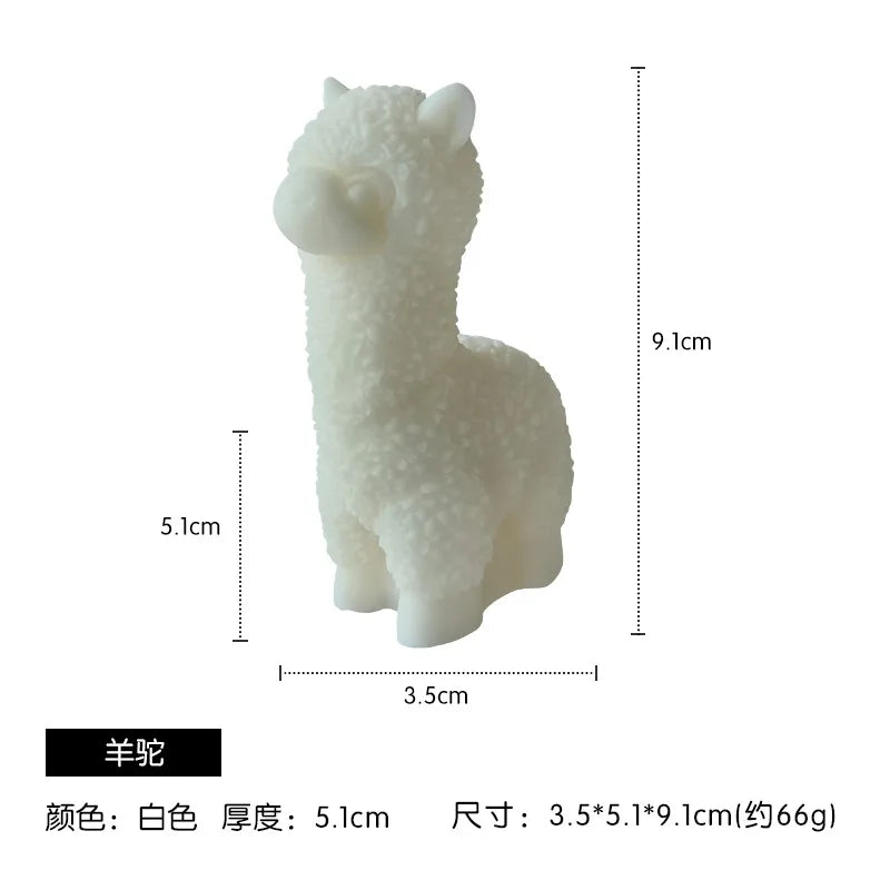 Cute Alpaca Aromatherapy Candle Handmade Animal