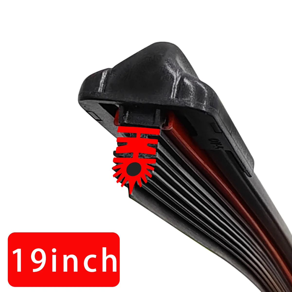 Ruitenwisserblad voor auto voorruit, nieuw, 11-laags rubberen strip,