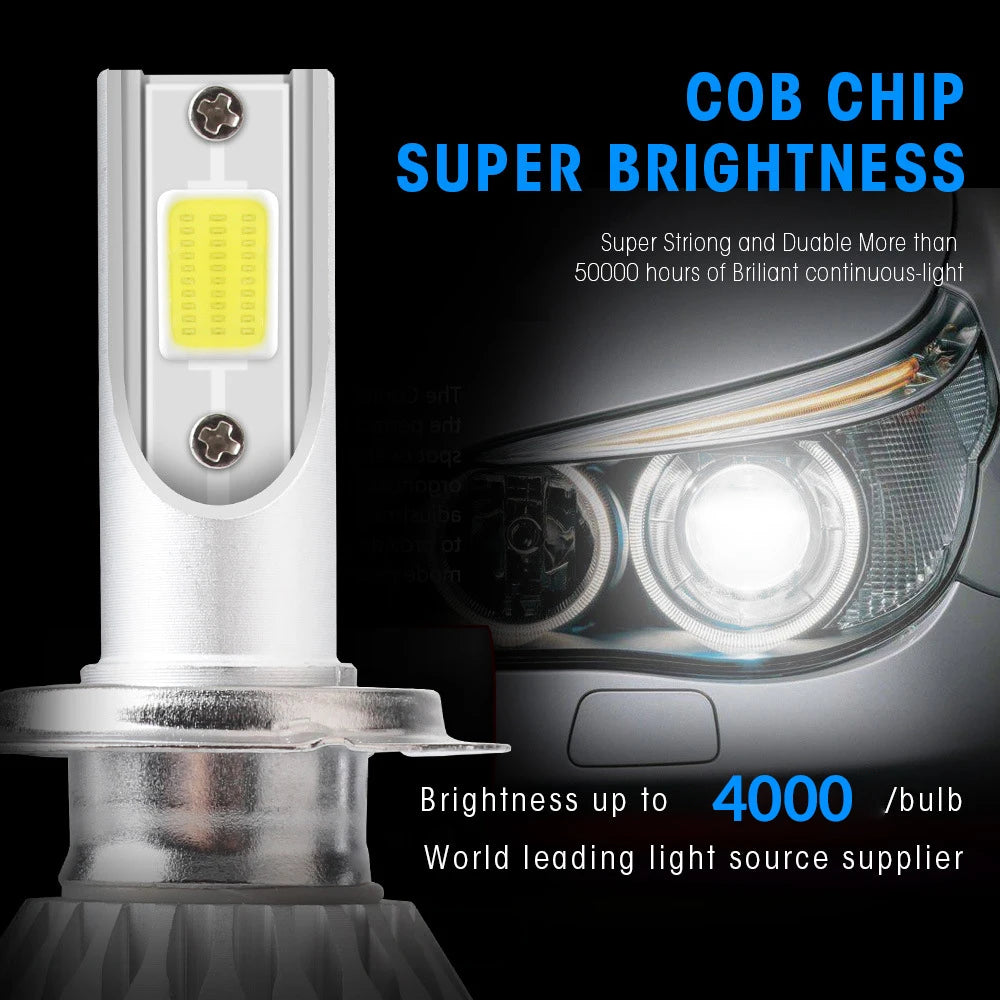 2x H7 LED H11 H4 Hi/Lo H1