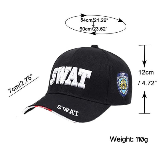 Sport Fashion SWAT Letter Embroidery Snapback Cap