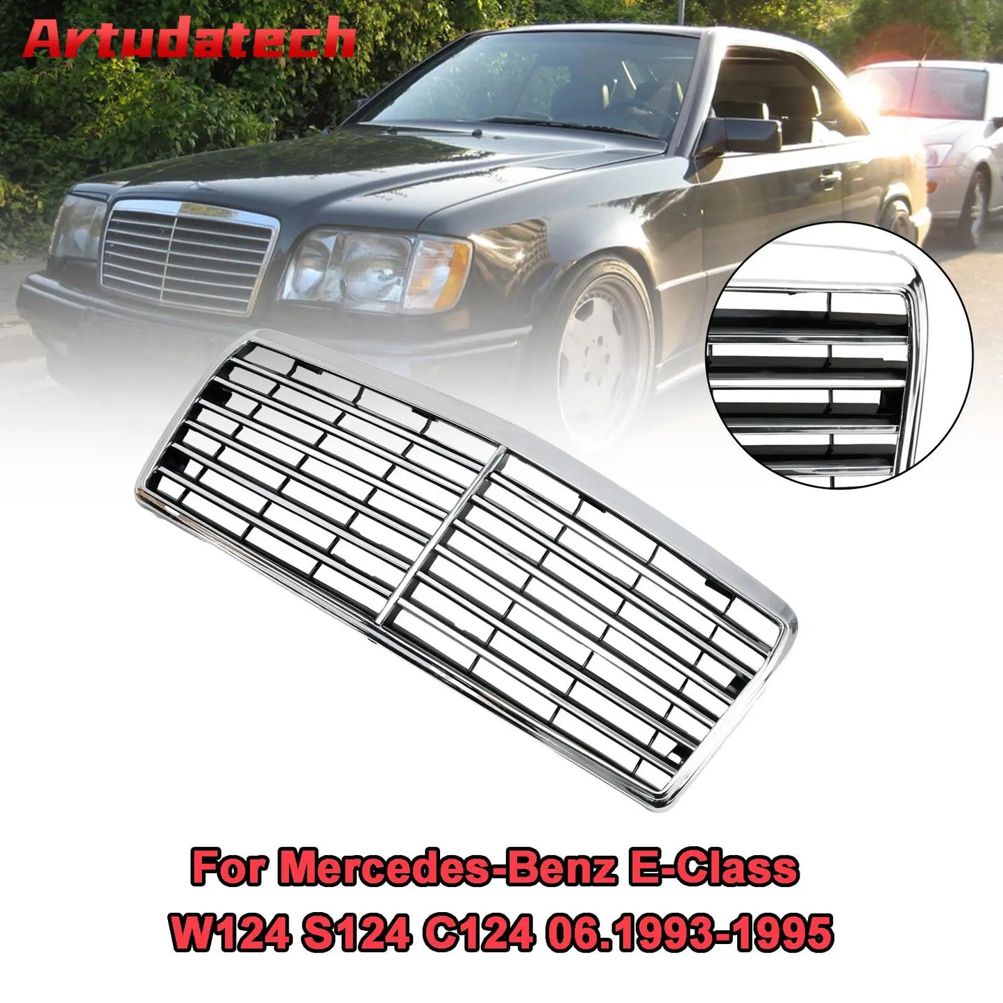 Artudatech Front Bumper Grille Grill Fit Mercedes-Benz E-Class