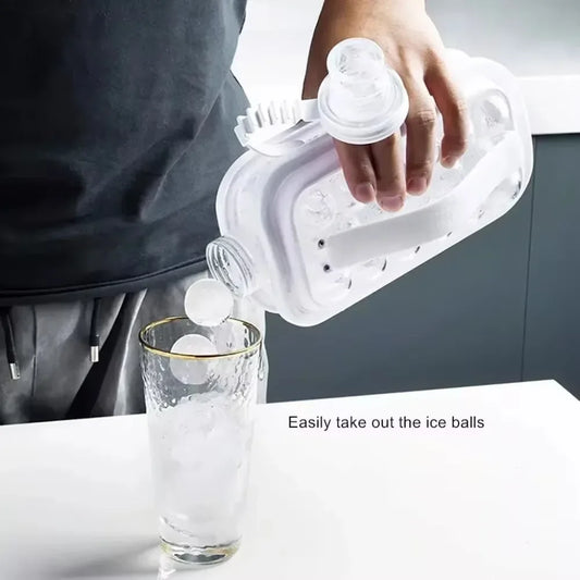 Ice Cube Tray 2-in-1 Portable Puck Making Water Bottle