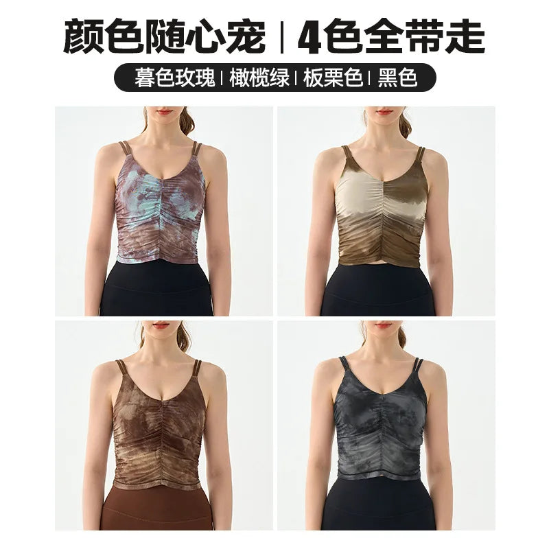 Printed Sports Vest for Women, Beautiful Back Strap,