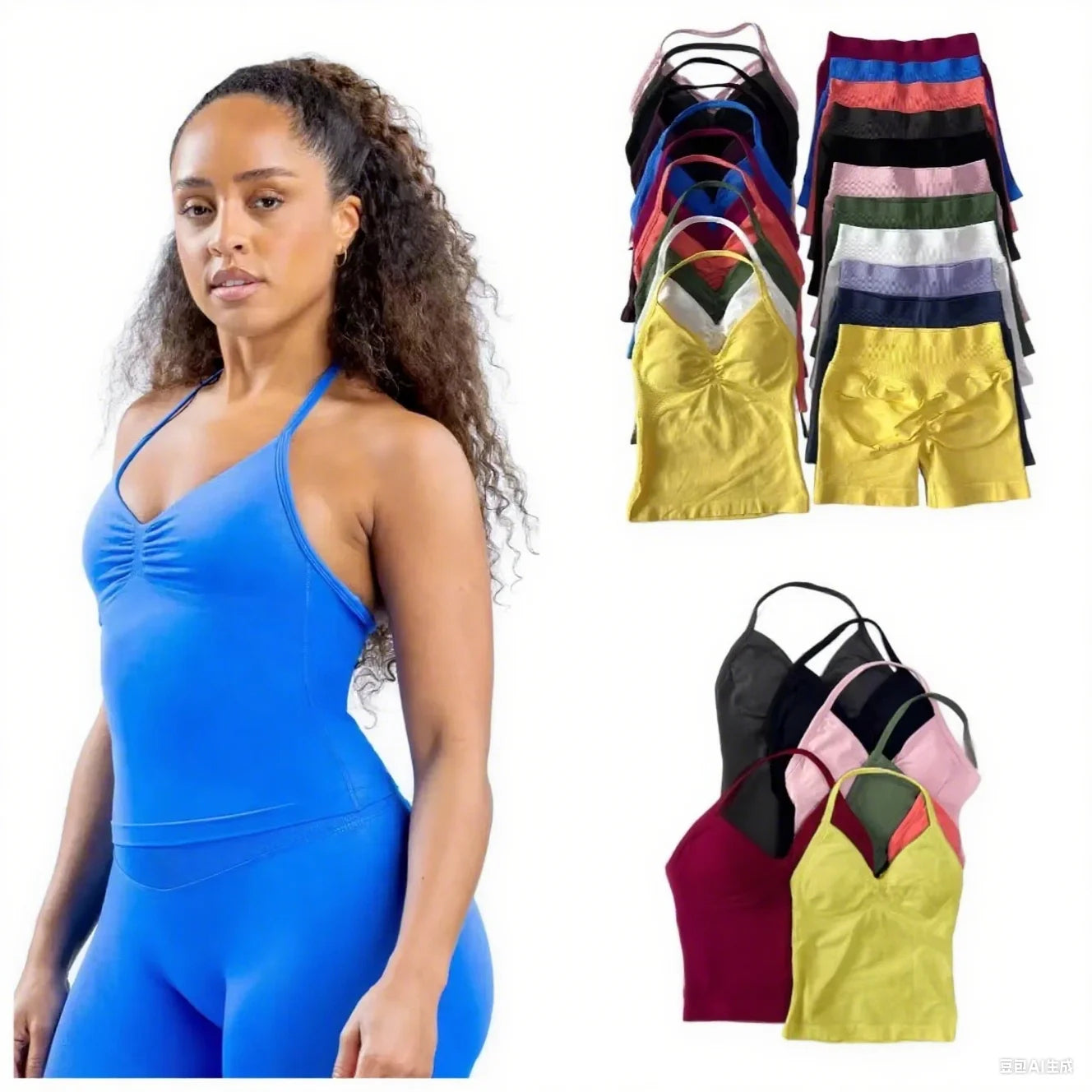 Summer fitness shape  beautiful shoulder straps