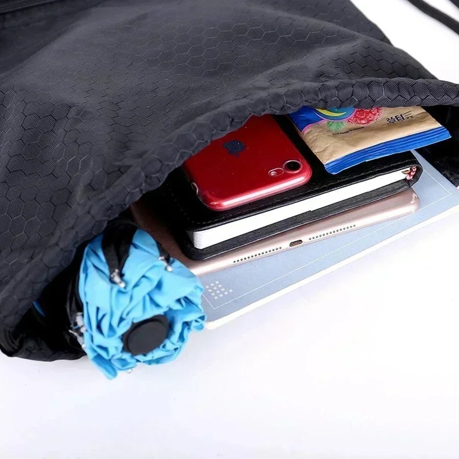 Sport 5 Color Drawstring Pocket Simple Backpack