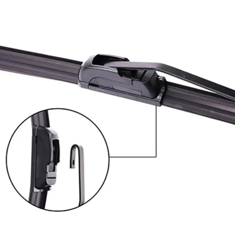 1 Piece Car Windshield Wiper Blades U-Type Universal Soft Rubber