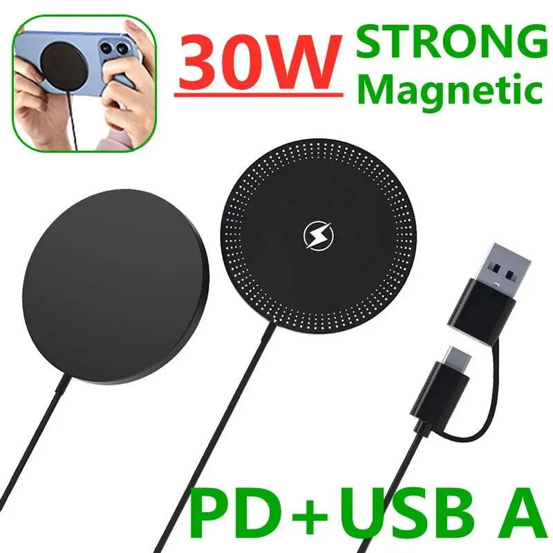 30W Magnetic Wireless Charger Pad Fast Charging