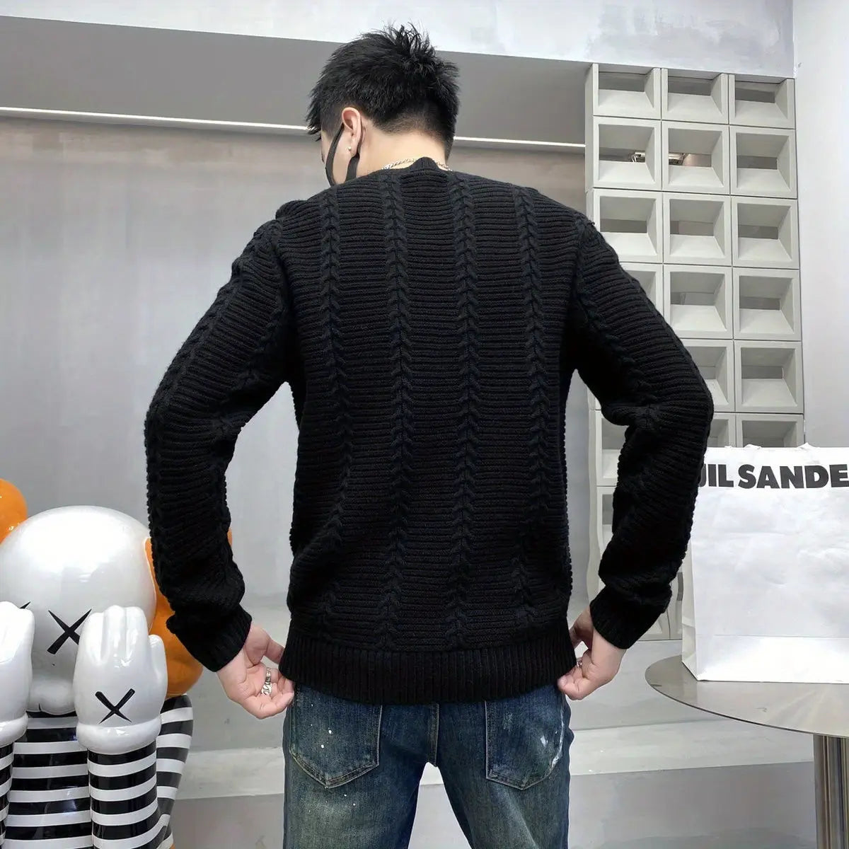 Sweater Men's Autumn and Winter Stripes Versatile New