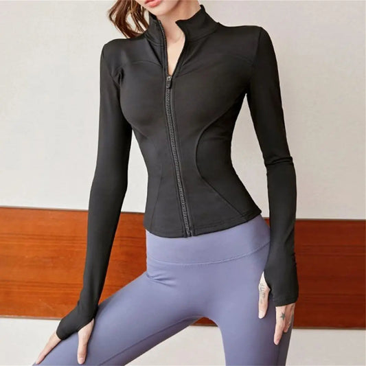 Women Long Sleeve Sport Jacket Spring Summer Gym