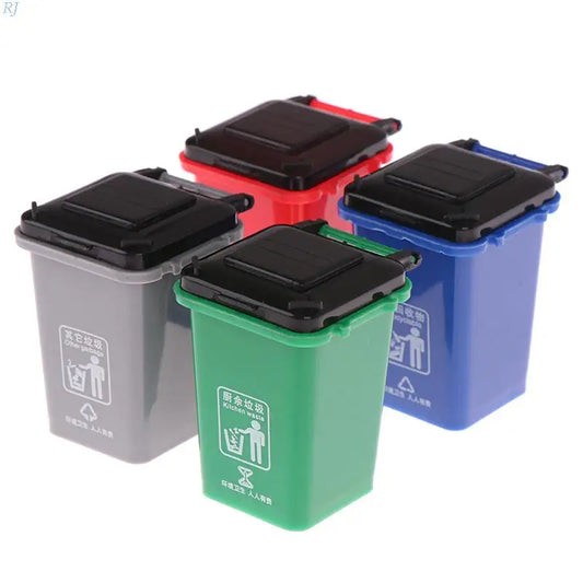 1:12 Dollhouse Mini Trash Can Garbage Truck Cans