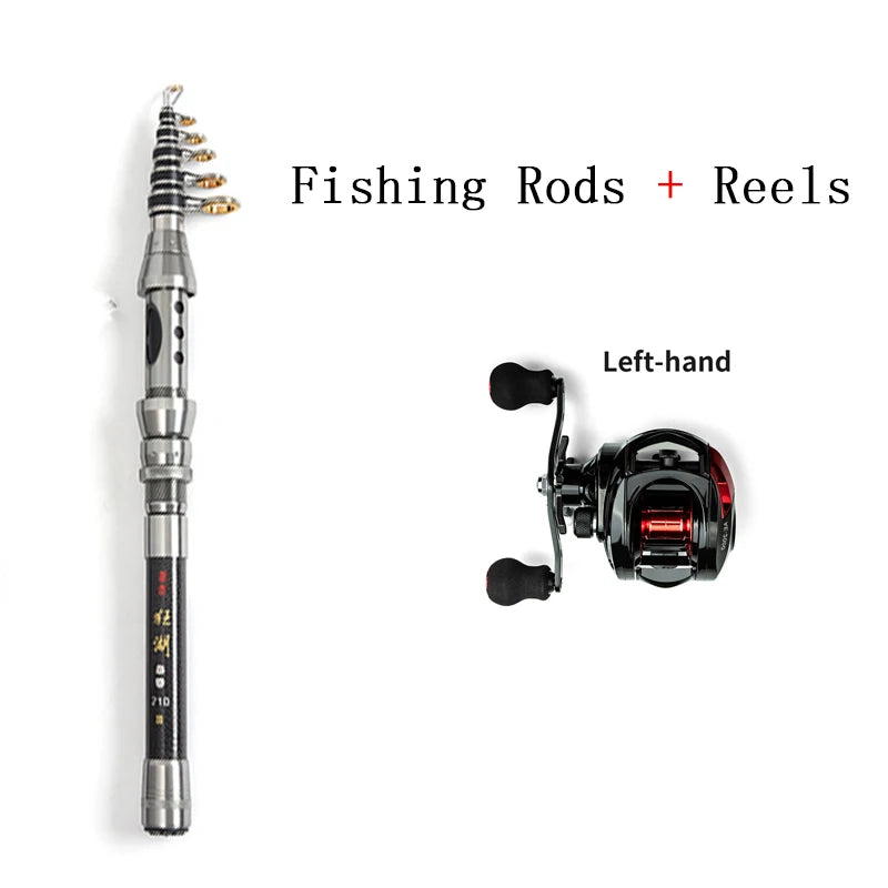 Fishing Rod Combo 1.5-2.4M Telescopic Fishing Rod