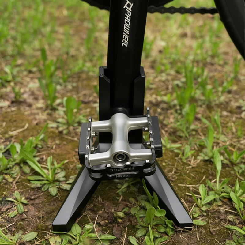 Cycling Bike Stand, Sidestand Convenient Pedal Frame,