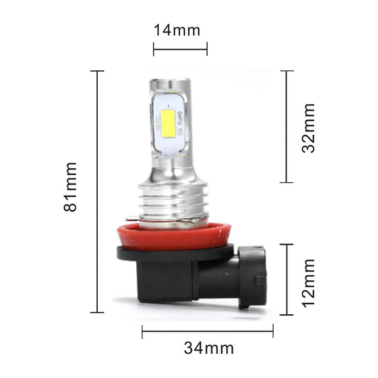 2Pcs H7 H4 Led Super Bright CSP Car Fog Light Bulbs