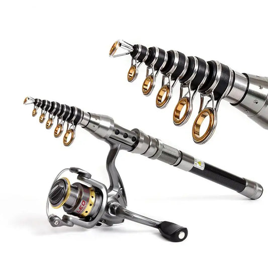 Fishing Rod Combo 1.5-2.4M Telescopic Fishing Rod