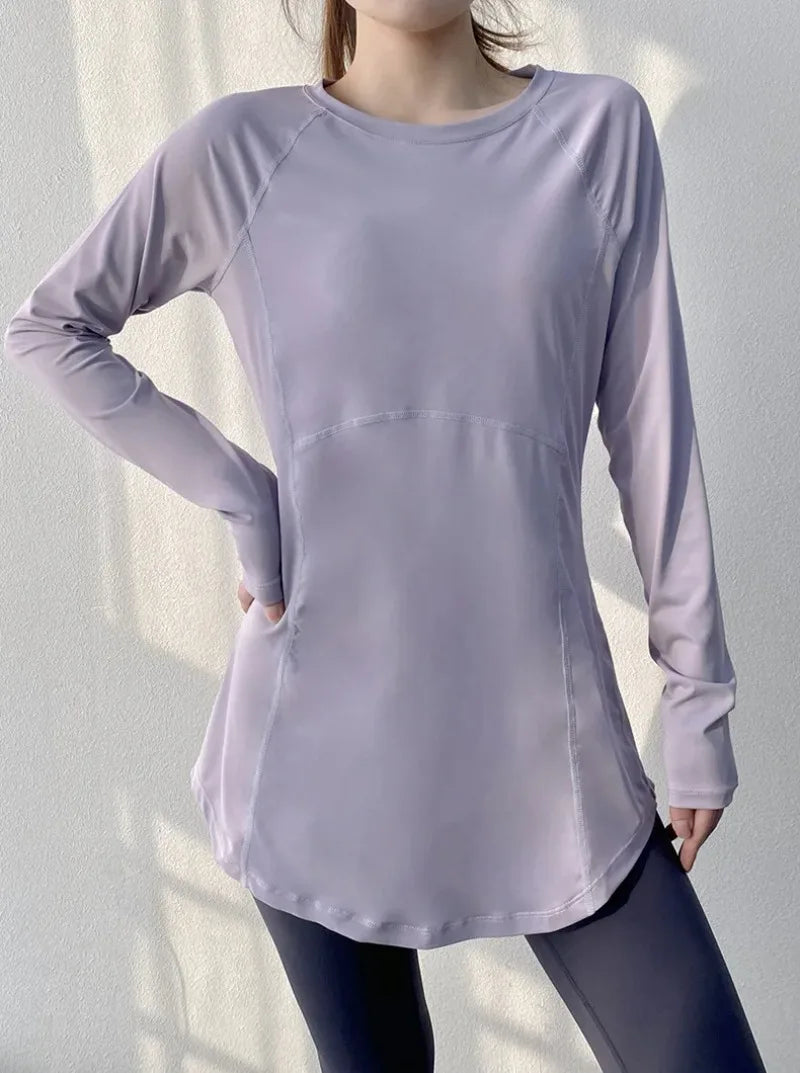 Yogakleding met lange mouwen voor dames  Sportkleding