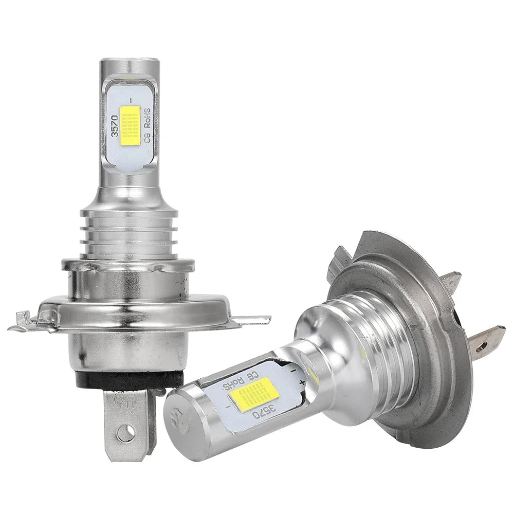 2Pcs H7 H4 Led Super Bright CSP Car Fog Light Bulbs