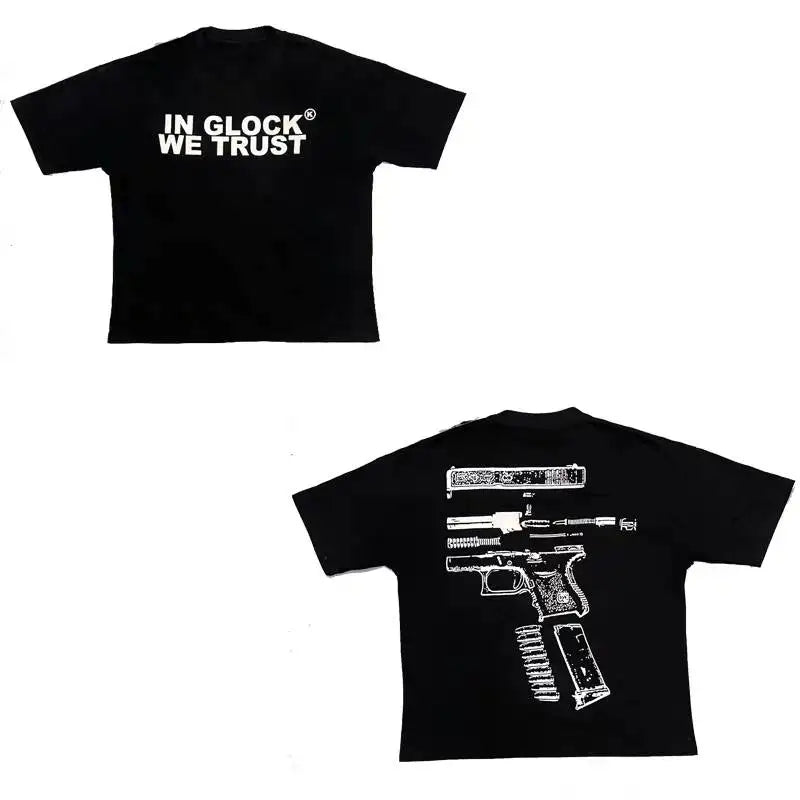 Kixkz Fashion Brand Women's T-shirts IN GLOCK WE TRUST