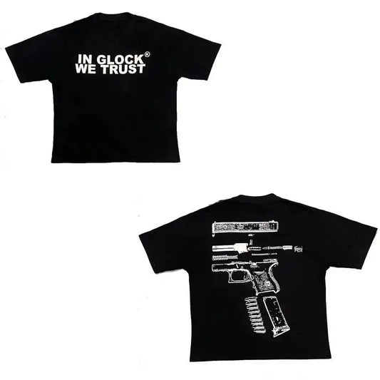 Kixkz Fashion Brand Women's T-shirts IN GLOCK WE TRUST