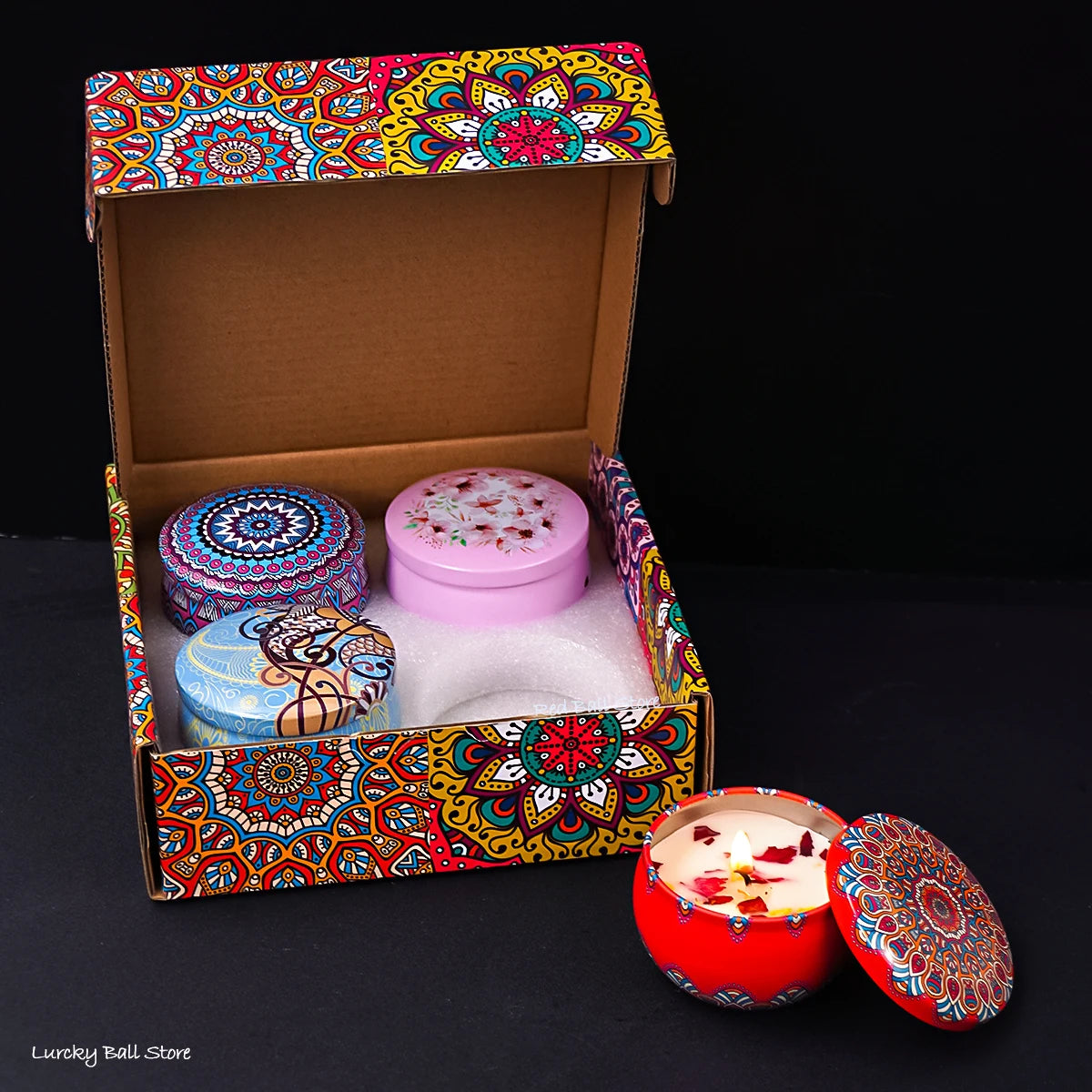 4Pcs/Box Scented Candle Set Gift Islamic