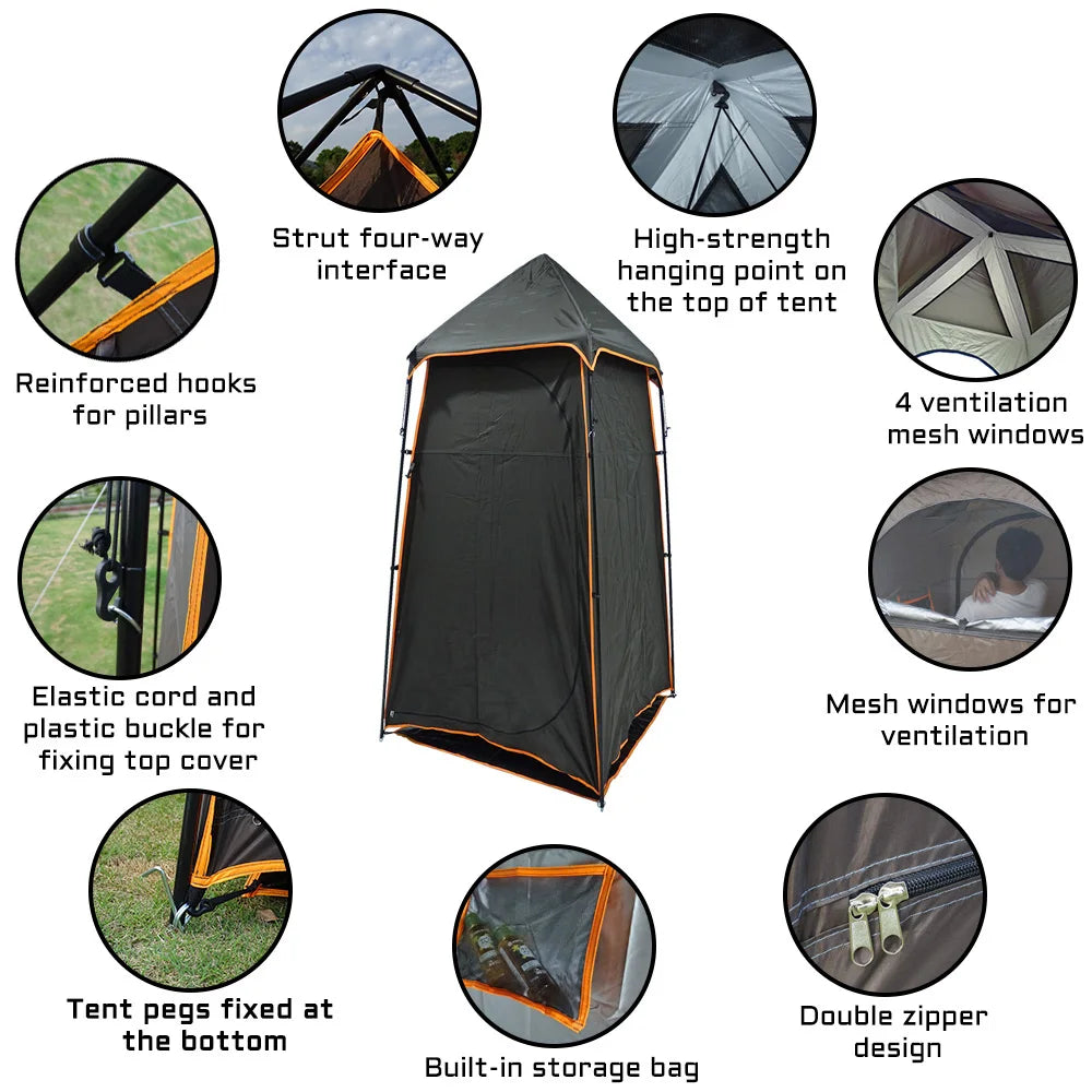 Heavy Duty Shower Tent Outdoor Camping Portable Toilet Tent